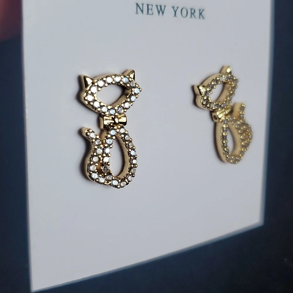 Kate Spade Jazz Things Up Pave Cat Studs - Picture 4 of 7